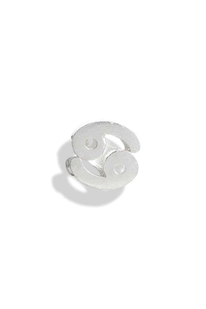 Tiny Zodiac Cancer Single Stud Earring, Main, color, STERLING SILVER
