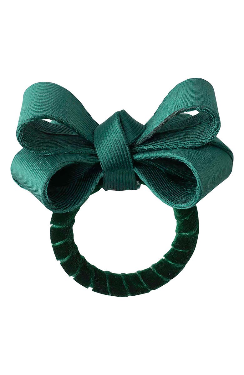 Juliska Tuxedo Set of 4 Napkin Rings, Alternate, color, Evergreen