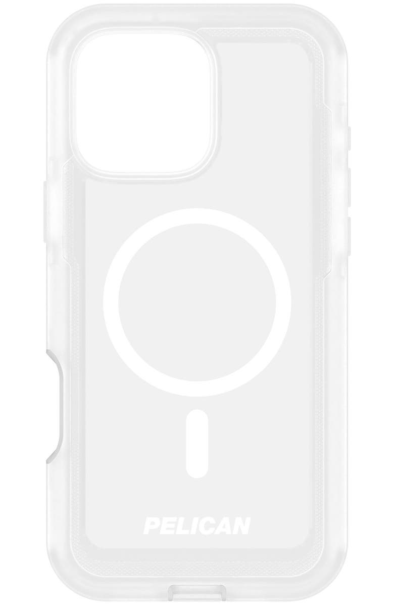 Pelican Voyager MagSafe Case with Holster for Apple iPhone 16 Pro Max, Alternate, color, Clear