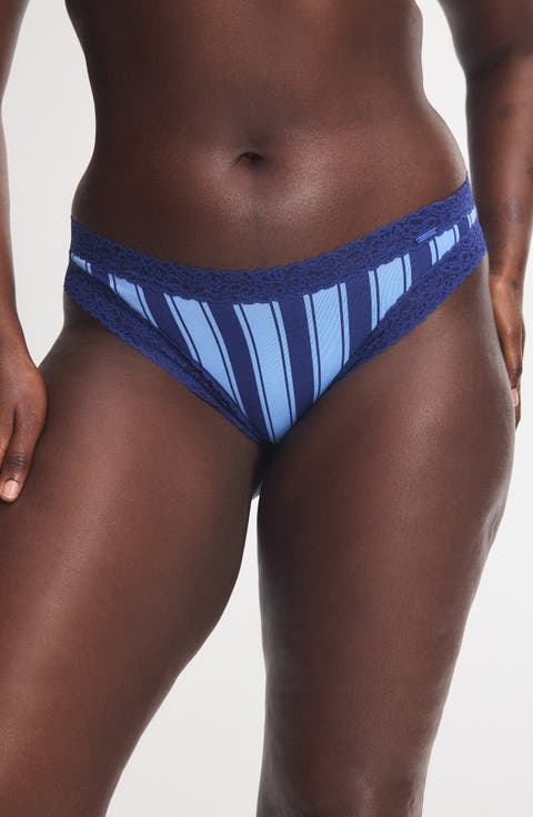 Essentials Lace Trim Stretch Cotton Cheeky Briefs (Regular & Plus)