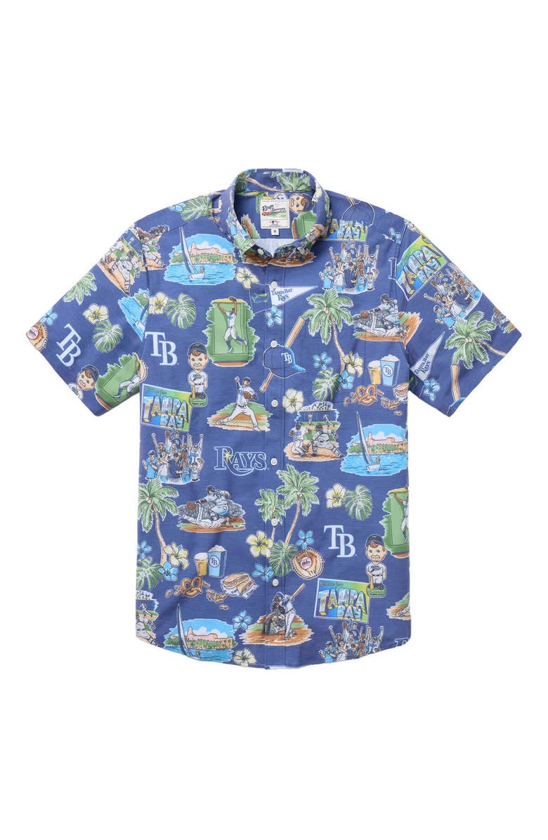 Reyn Spooner Men's Reyn Spooner Blue Tampa Bay Rays Scenic Tri-Blend Performance Button-Up Top, Alternate, color, Blue