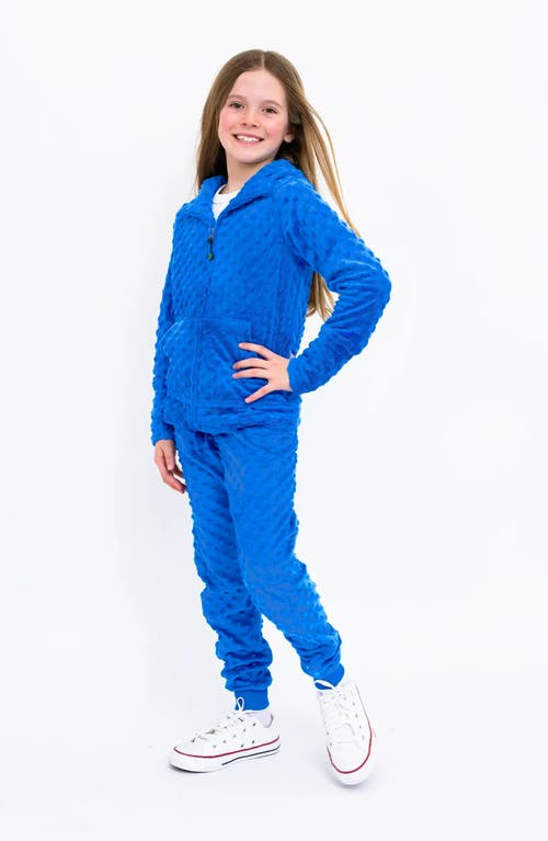 Limeapple Minky Bubble Jogger Pants In Blue