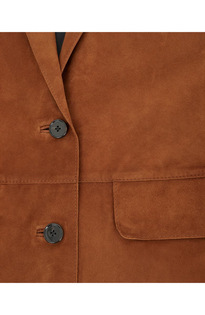 MANGO Oversize Suede Blazer, Alternate, color,