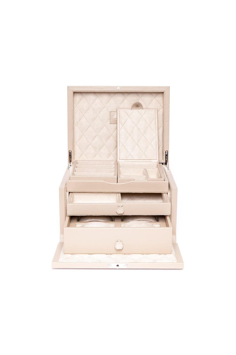 Charlotte Jewelry Box, Alternate, color, Beige