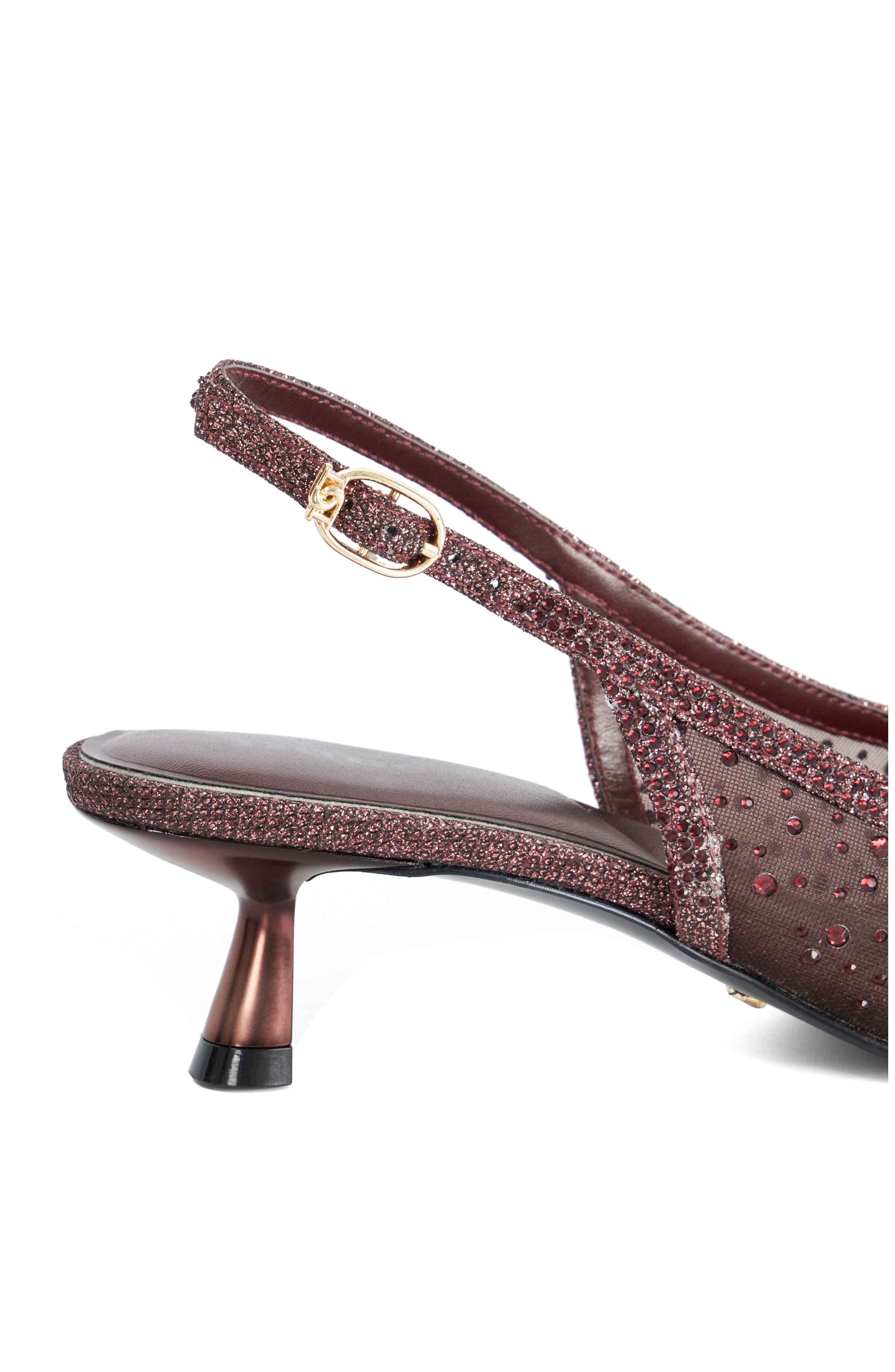 Cirelle Pointed Toe Slingback Sandal, Alternate, color, BURGUNDY