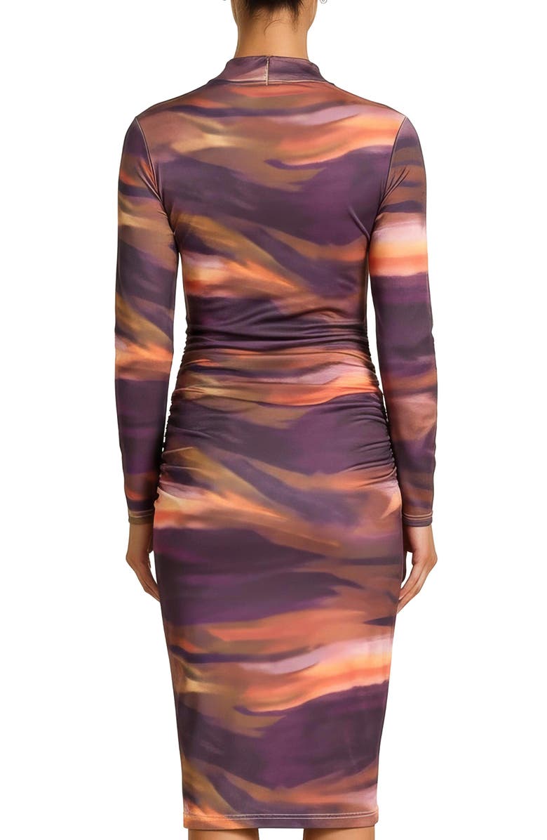 AREA STARS Mock Neck Jersey Dress, Alternate, color, Abstract Stripe