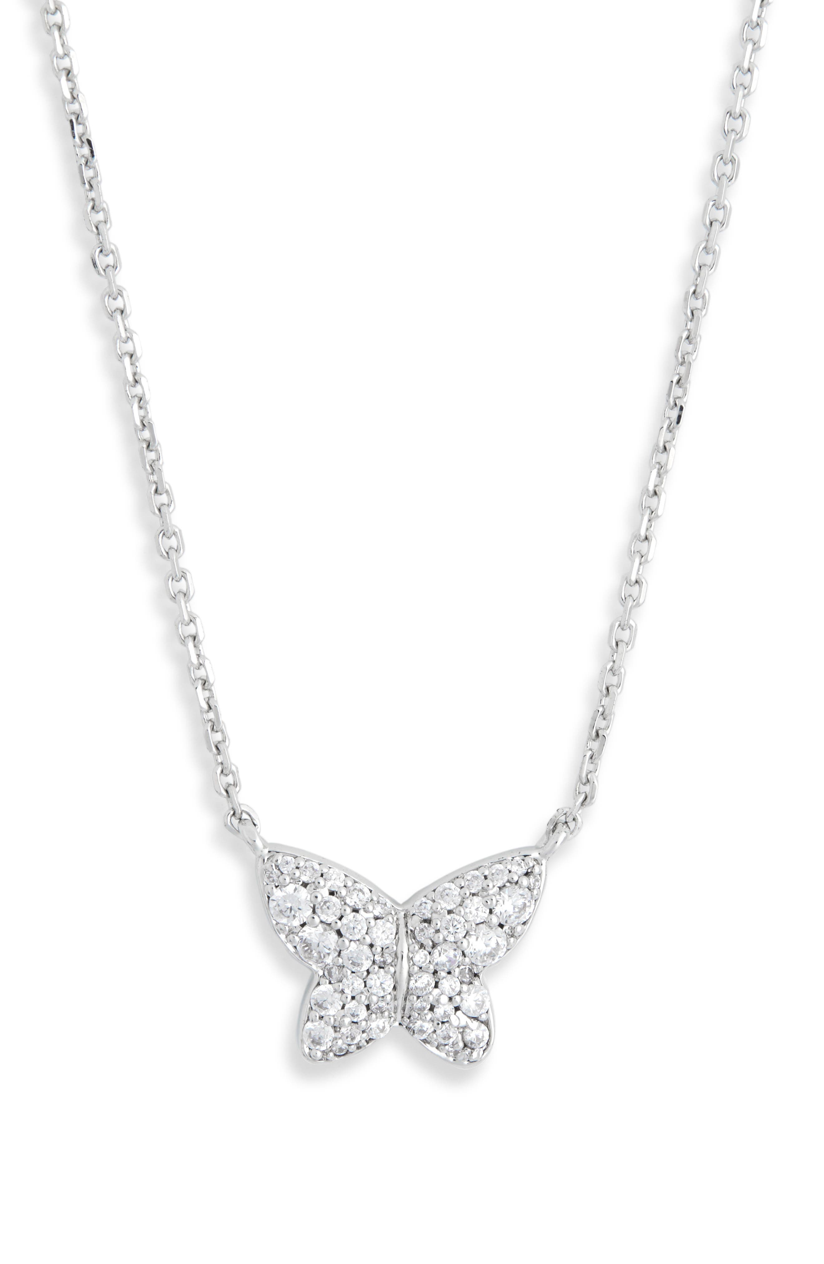 Lillia Crystal Butterfly Pendant Necklace