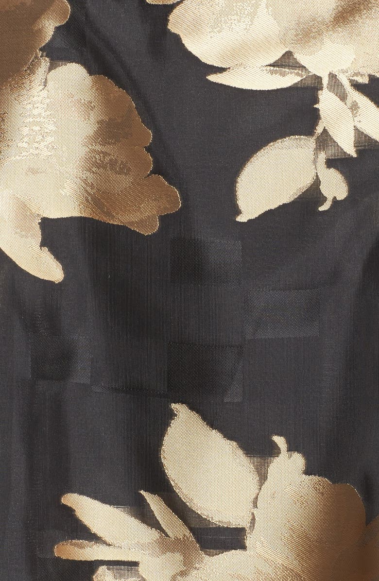 Ellen Tracy Burnout Floral Fit & Flare Dress, Alternate, color,