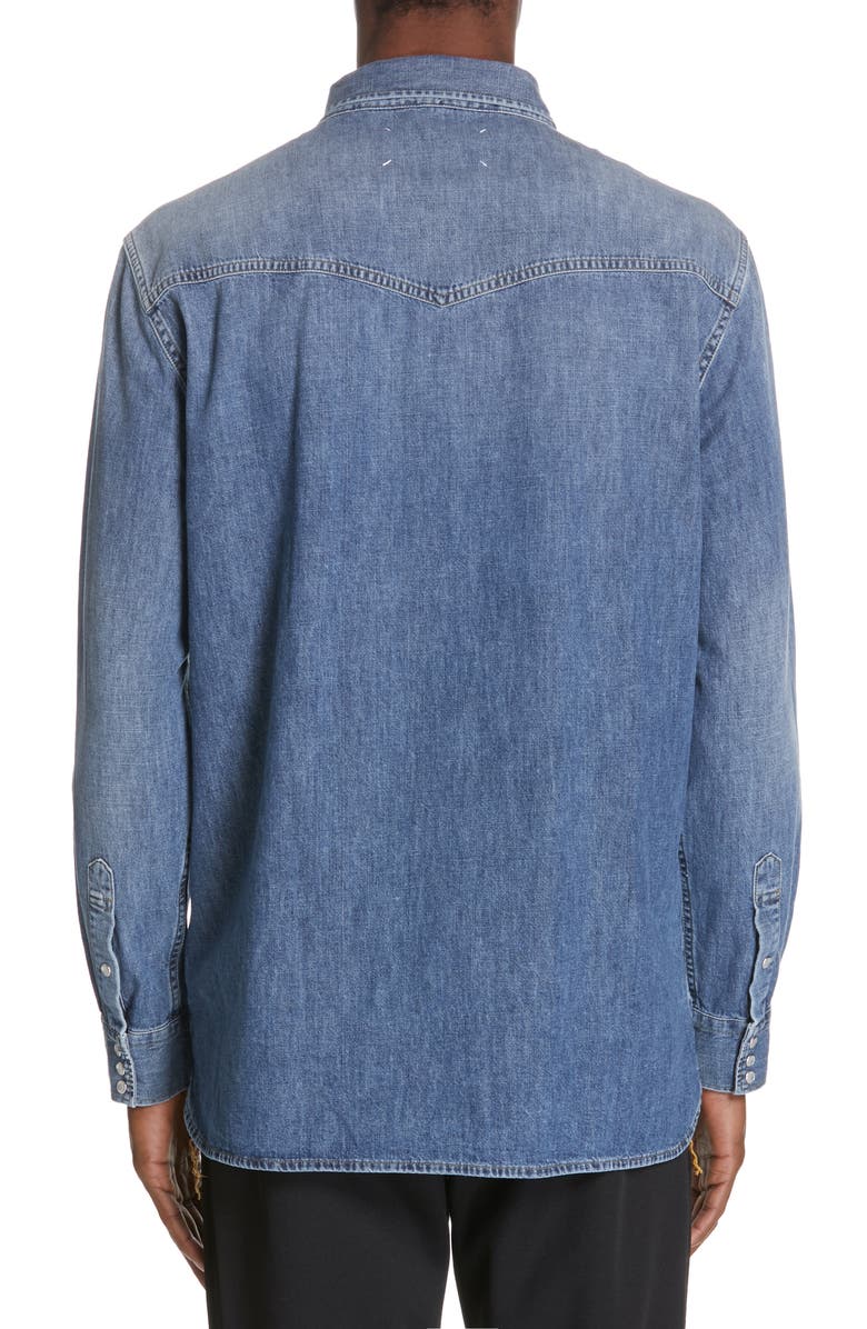 Maison Margiela Denim Sport Shirt, Alternate, color, 