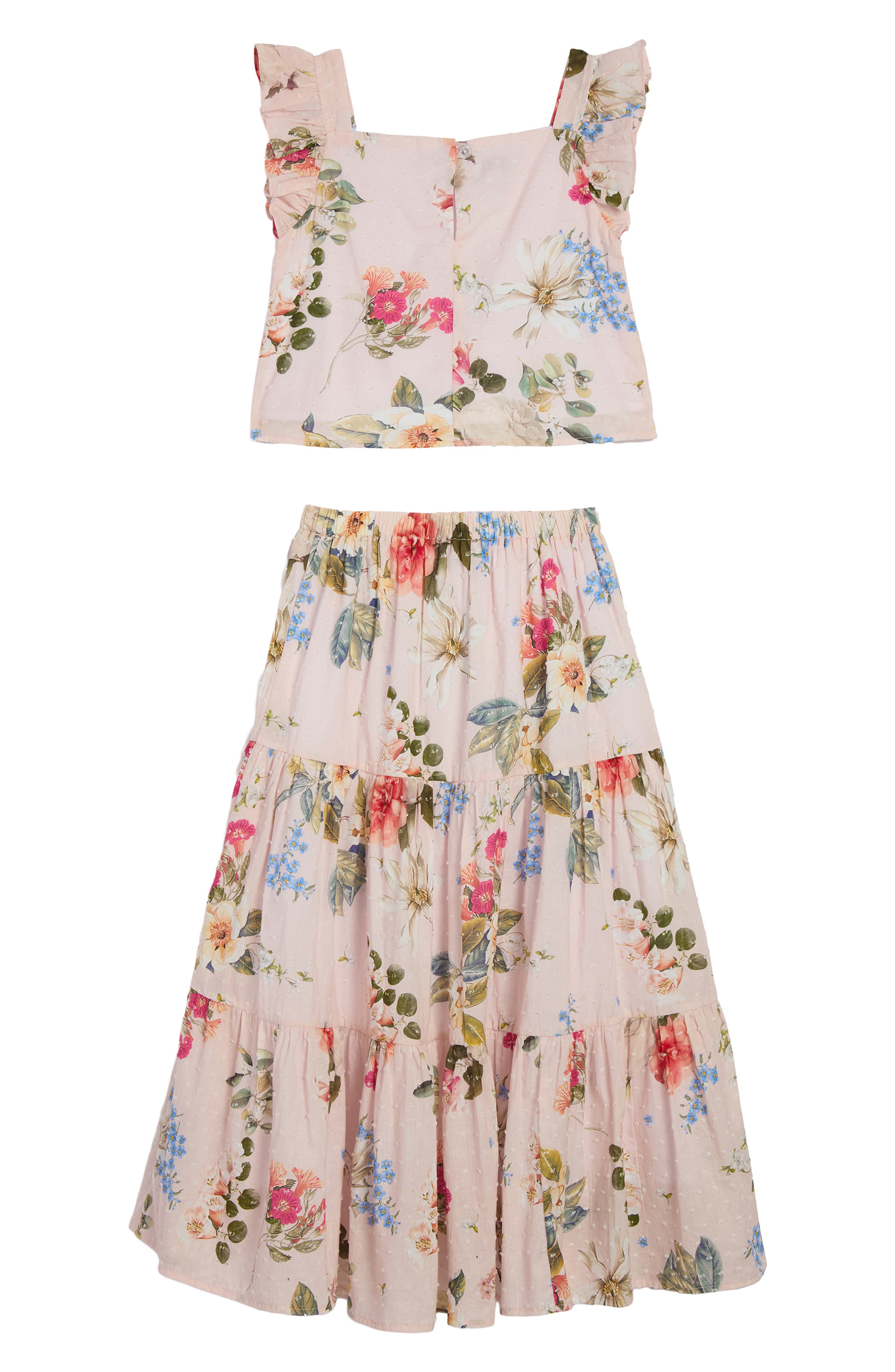 Детские Pippa & Julie Kids' Floral Clip Dopt Tank & Maxi Skirt Set — фото 3