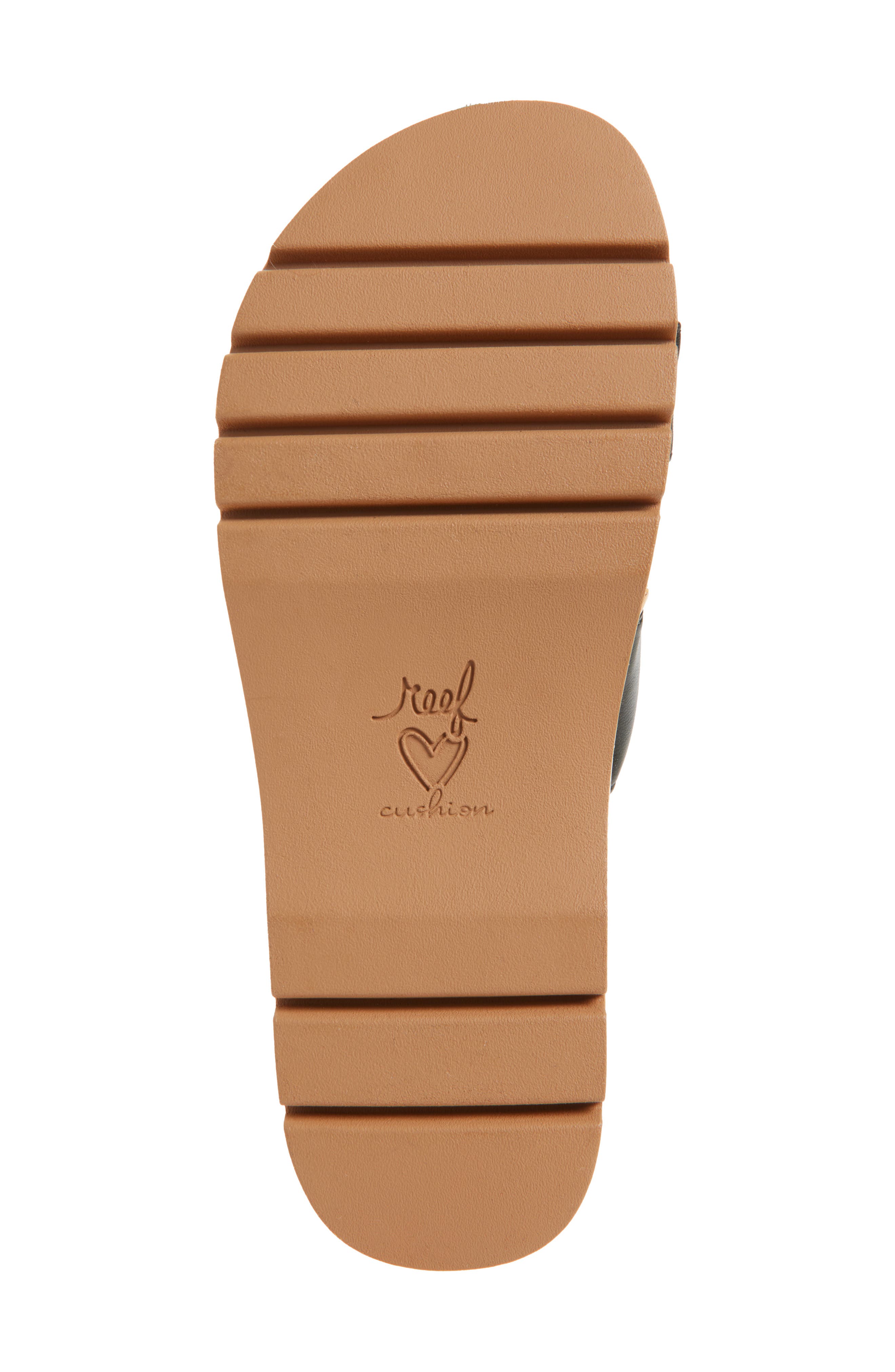 Reef Horizon 2.5 Luca Platform Slide Sandal, Alternate, color, Black/ Tan