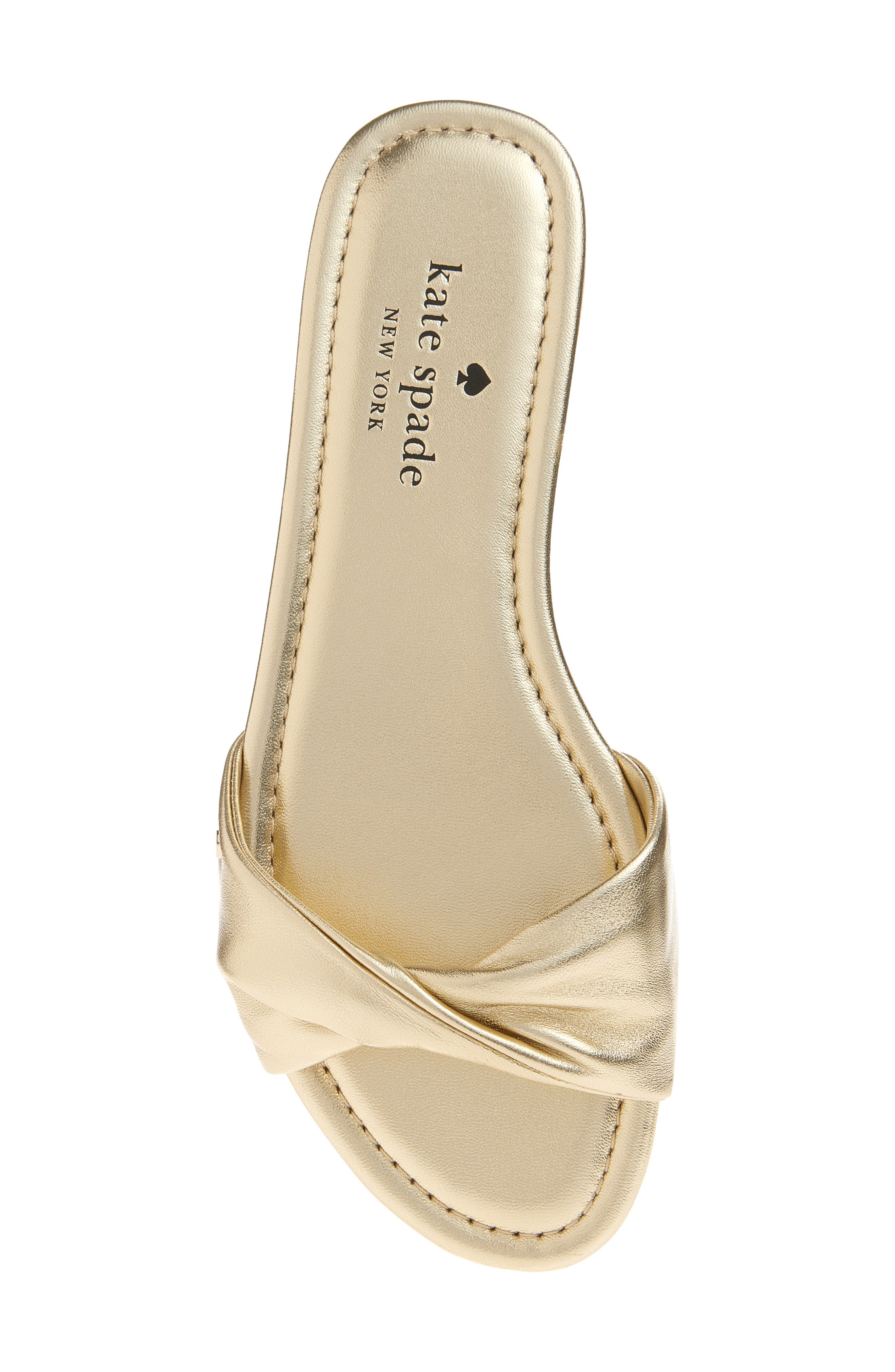 miley slide sandal, Alternate, color, PALE GOLD