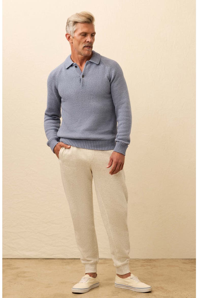 Heirloom Organic Cotton Polo Sweater, Alternate, color, FLINT