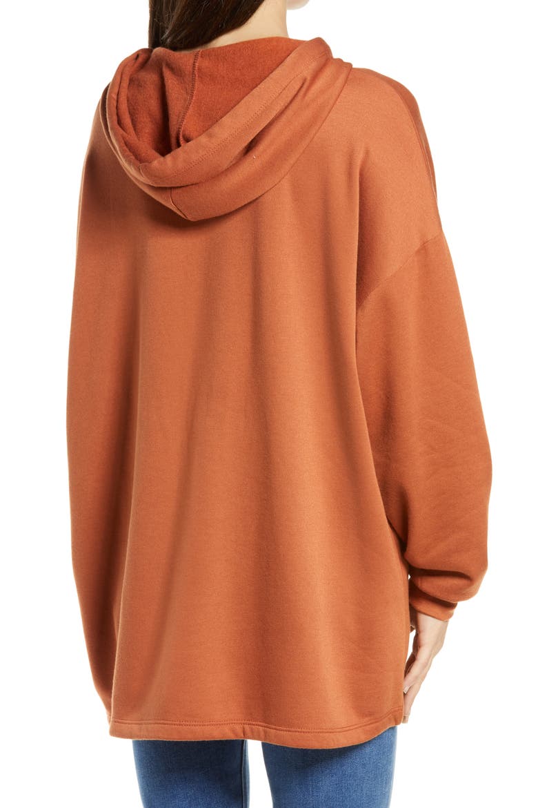 Tunic Hoodie, Alternate, color, BROWN COCONUT