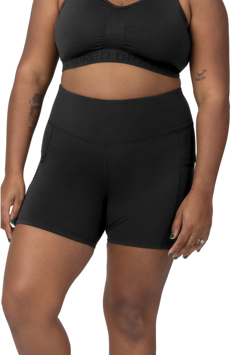Kindred Bravely Stevie Active Postpartum Bike Short, Main, color, Black