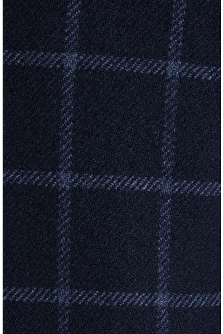 Hanry Slim Fit Navy Windowpane Check Wool Blend Twill Sport Coat, Alternate, color, DARK BLUE