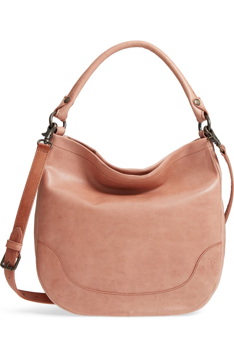 Frye Melissa Leather Hobo, Main, color, Dusty Rose
