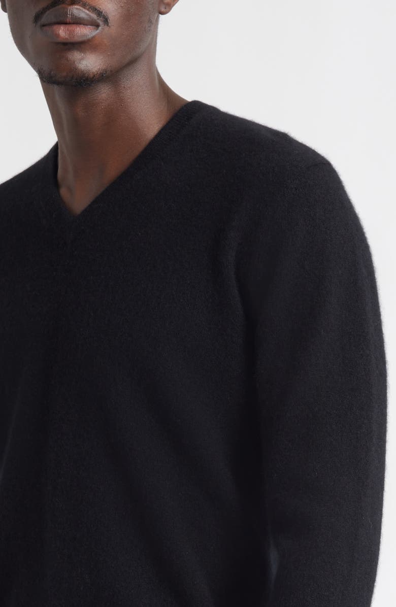 FRENCKENBERGER Mini Cashmere V-Neck Sweater, Alternate, color, Black