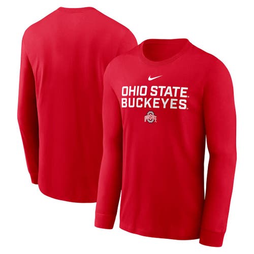 Nike Scarlet Ohio State Buckeyes 2025 Sideline Performance Long Sleeve T-shirt