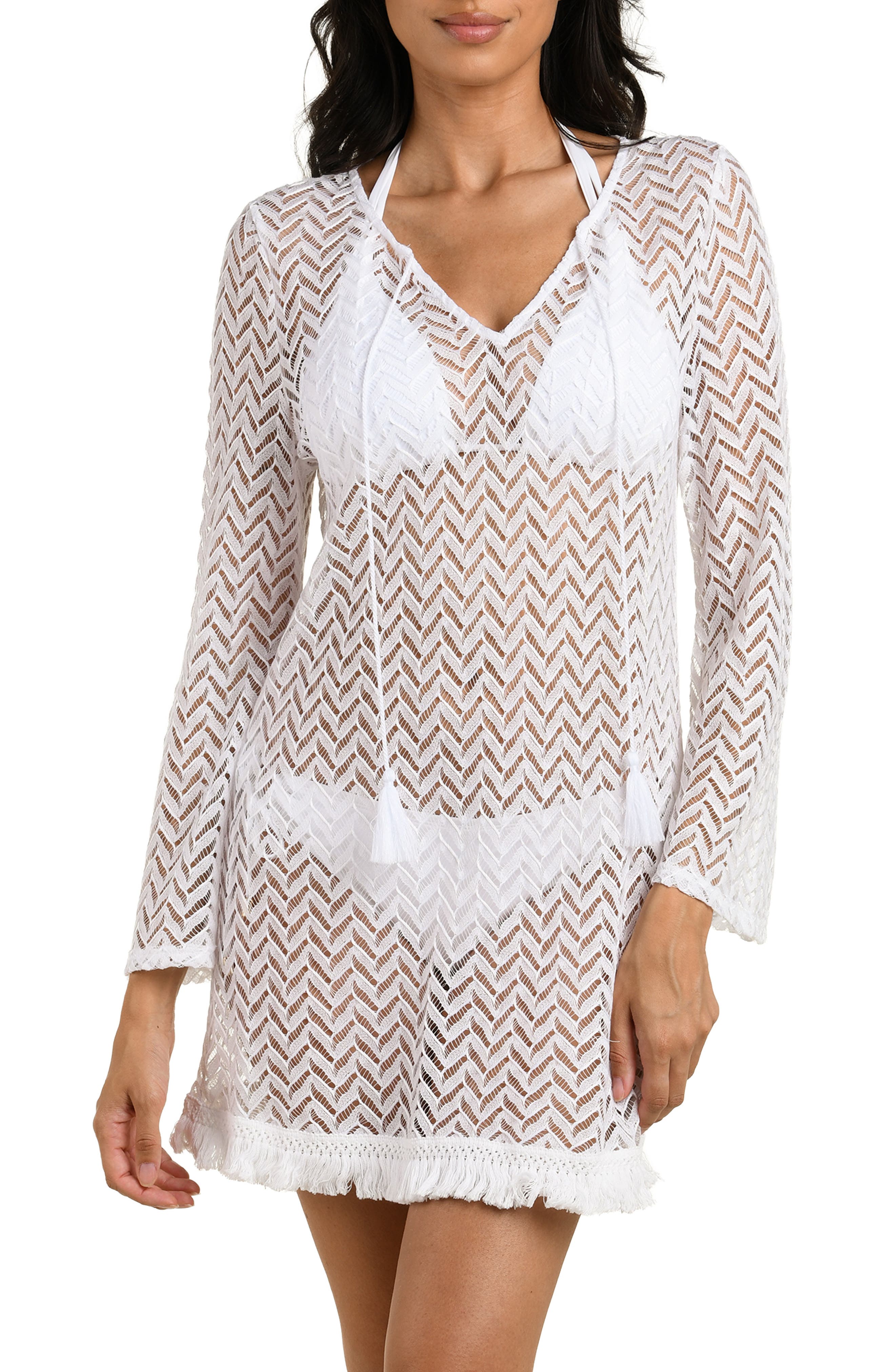 La Blanca Sandbar Social Crochet Cover-Up Tunic (Women) | Nordstrom