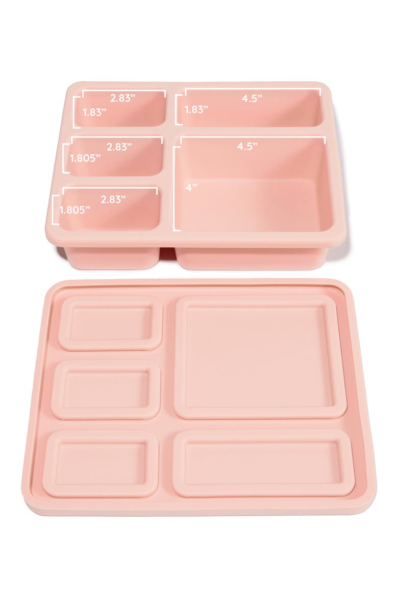 Silicone Bento Box, Alternate, color, RIPE PEACH