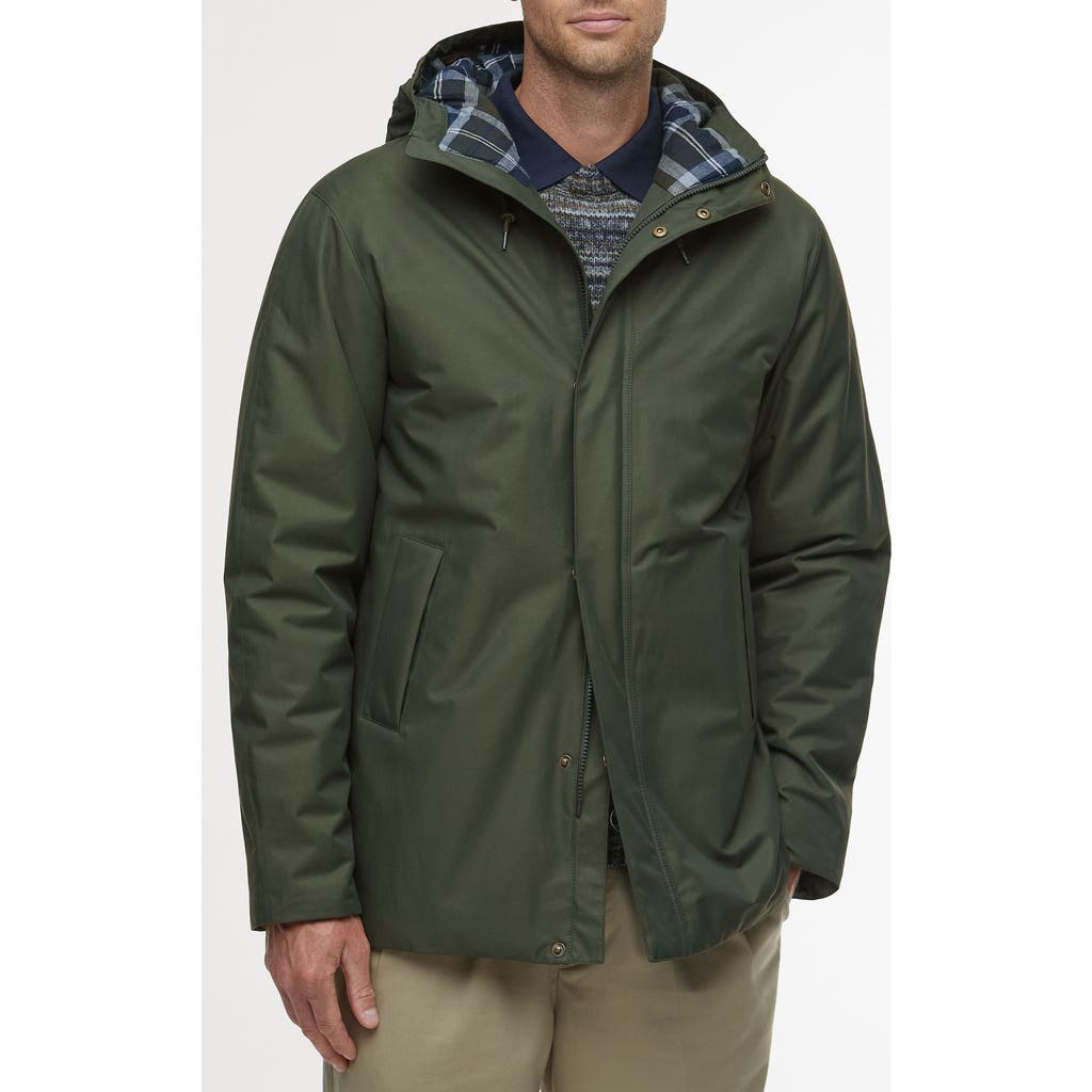Barbour Modern Lorden Waterproof Hooded Jacket In Green