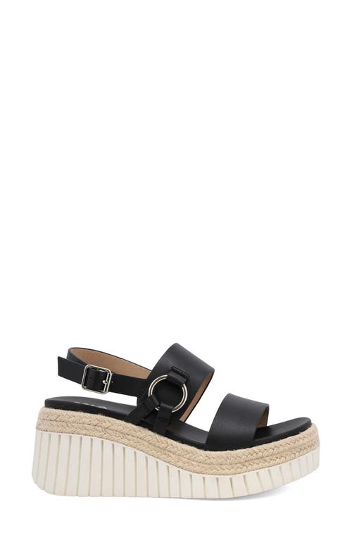 Shop Mia Yuna Espadrille Platform Wedge In Black