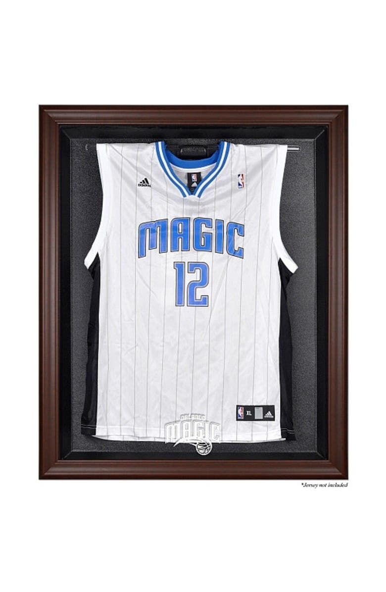 FANATICS AUTHENTIC Orlando Magic Brown Framed Logo Jersey Display Case, Main, color,