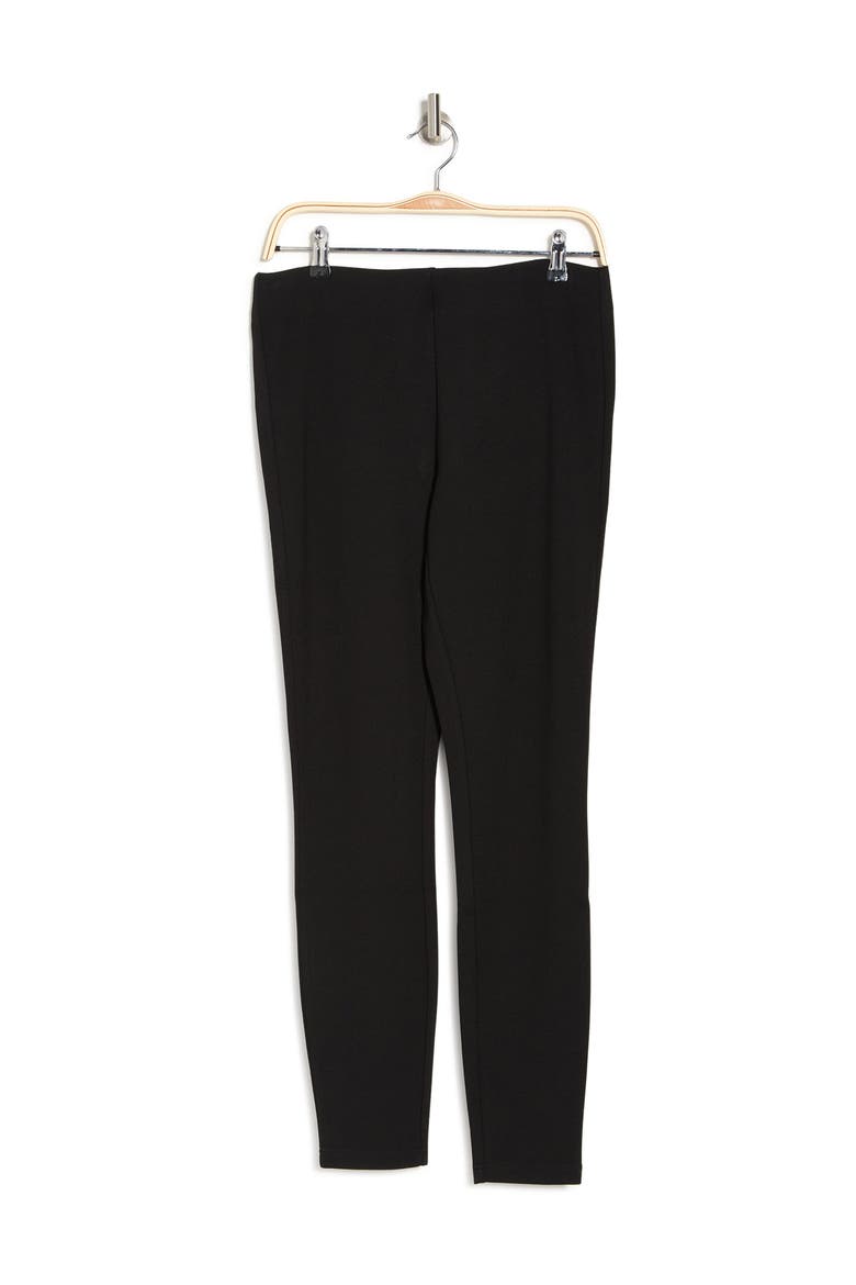 Pull-On Ponte Leggings, Alternate, color, VERY BLACK