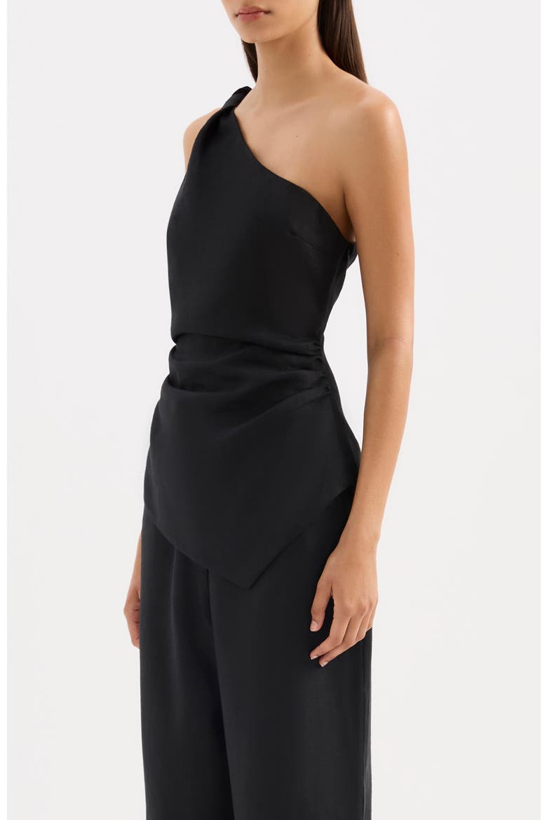 Lotta Linen Top, Alternate, color, Black