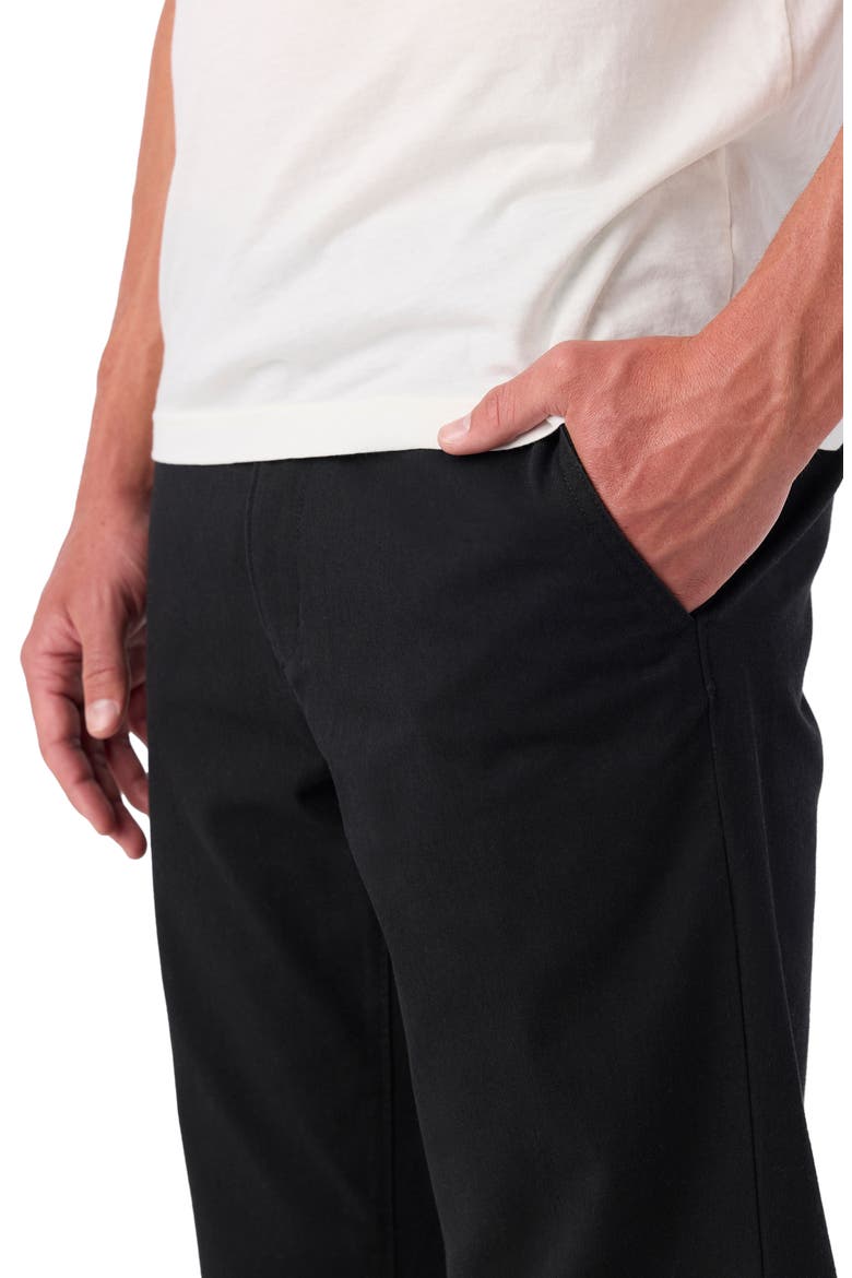 Transporter Flat Front Stretch Cotton Chinos, Alternate, color, BLACK
