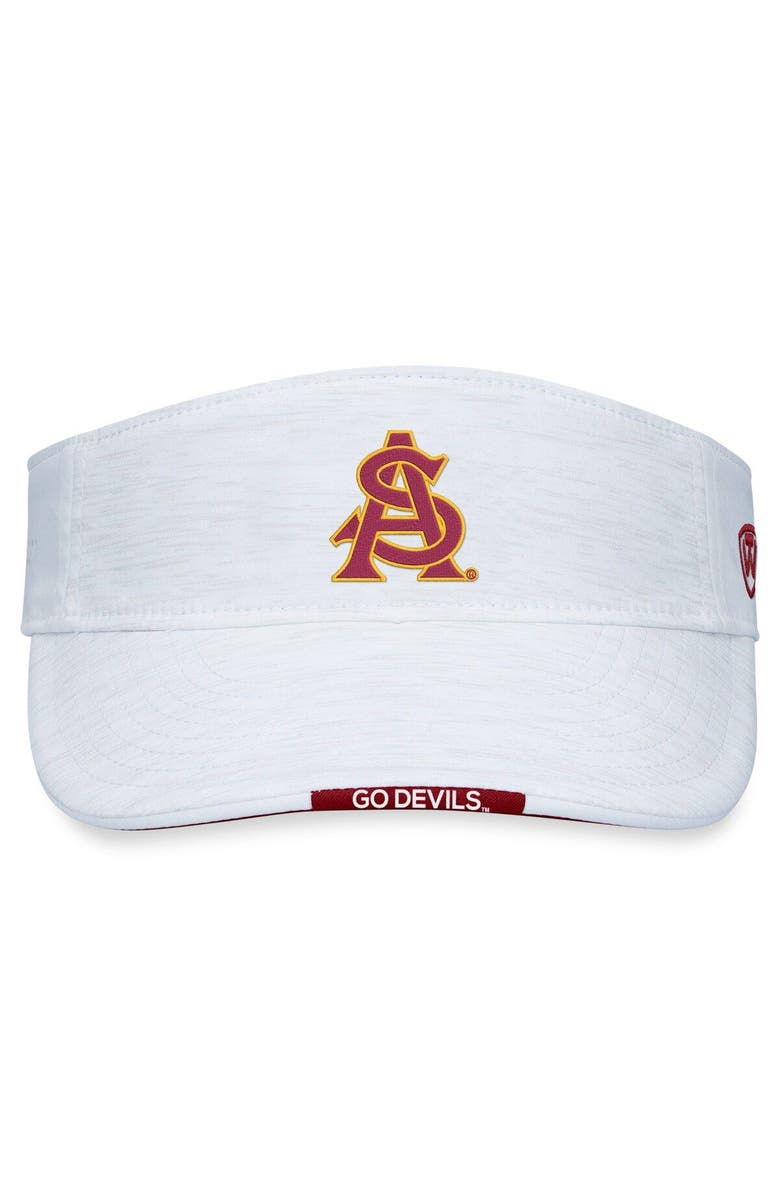 TOP OF THE WORLD Men's Top of the World White Arizona State Sun Devils Flare Adjustable Visor, Alternate, color, 