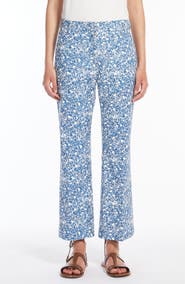 Weekend Max Mara Cadmio Floral Print Crop Pants