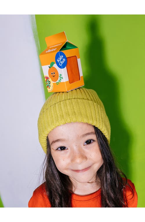 Doiy Kids' Orange Juice 3d Crew Socks In Multi