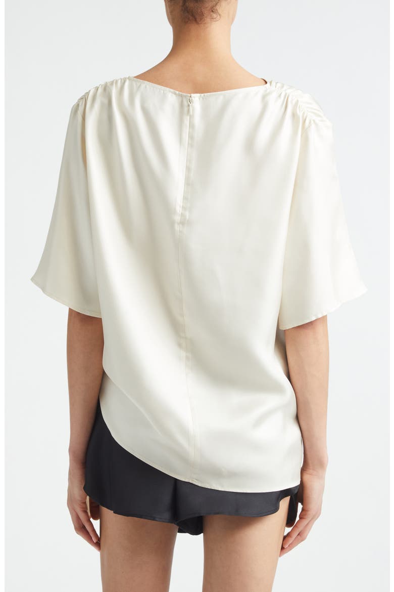 Mano Knotted Hem Silk Top, Alternate, color, IVORY