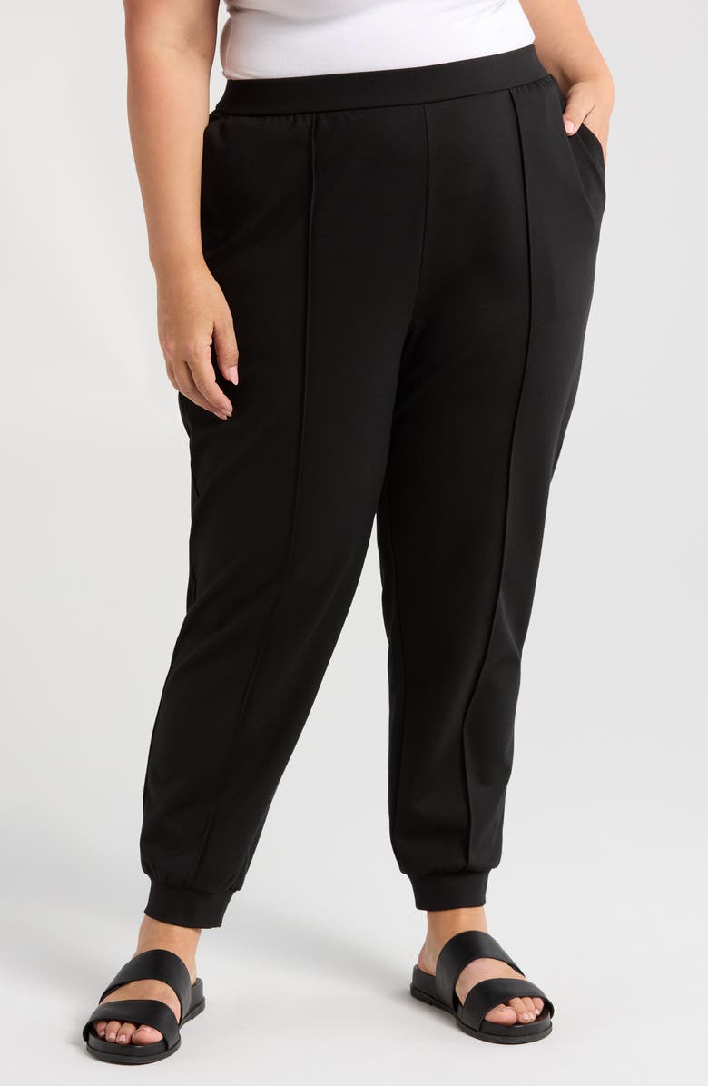 Eileen Fisher Pintuck Ponte Ankle Joggers, Main, color, 