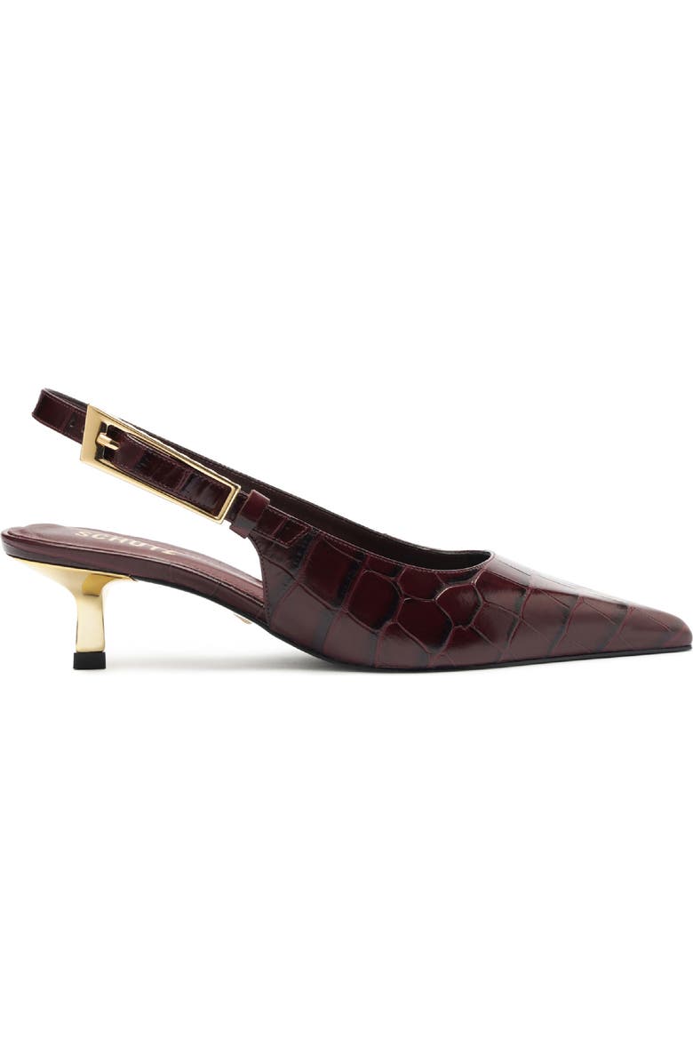 Schutz Ciara Slingback Pointed Toe Kitten Heel Pump, Alternate, color,