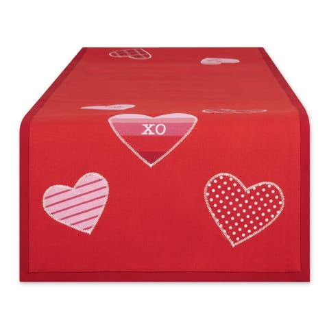 Hearts Embellished Table Runner