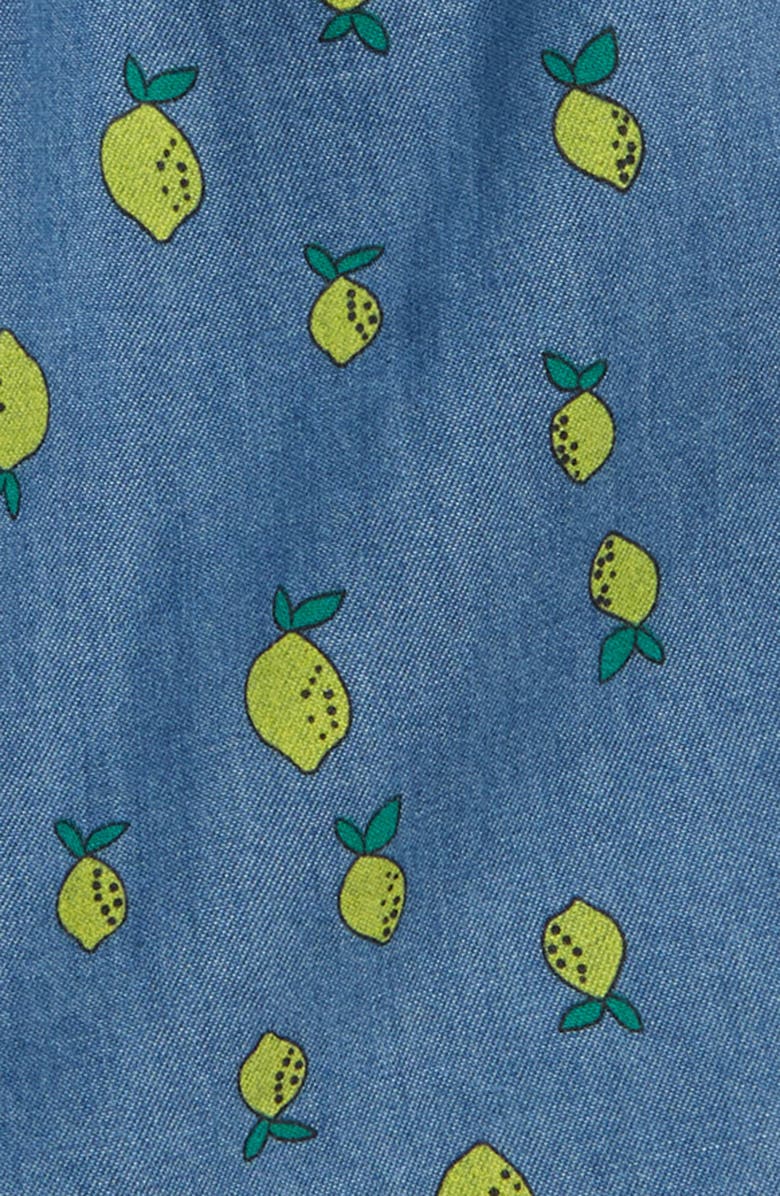 Tucker + Tate Kids' Lemon Print Chambray Dress, Alternate, color, 