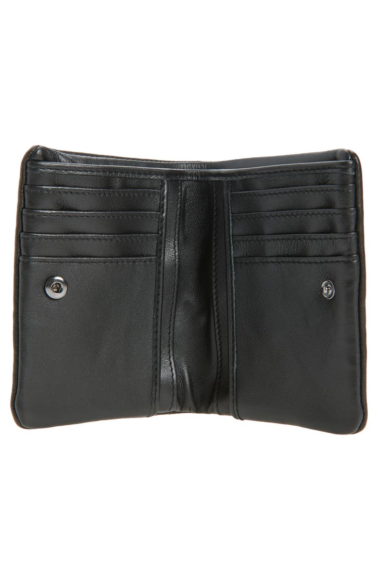 AllSaints Myles Leather Bifold Wallet, Alternate, color, Black