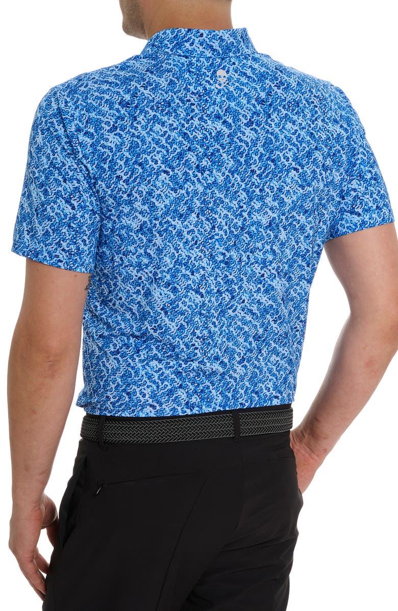Robert Graham Tyne Geo Pattern Performance Golf Polo, Alternate, color, 