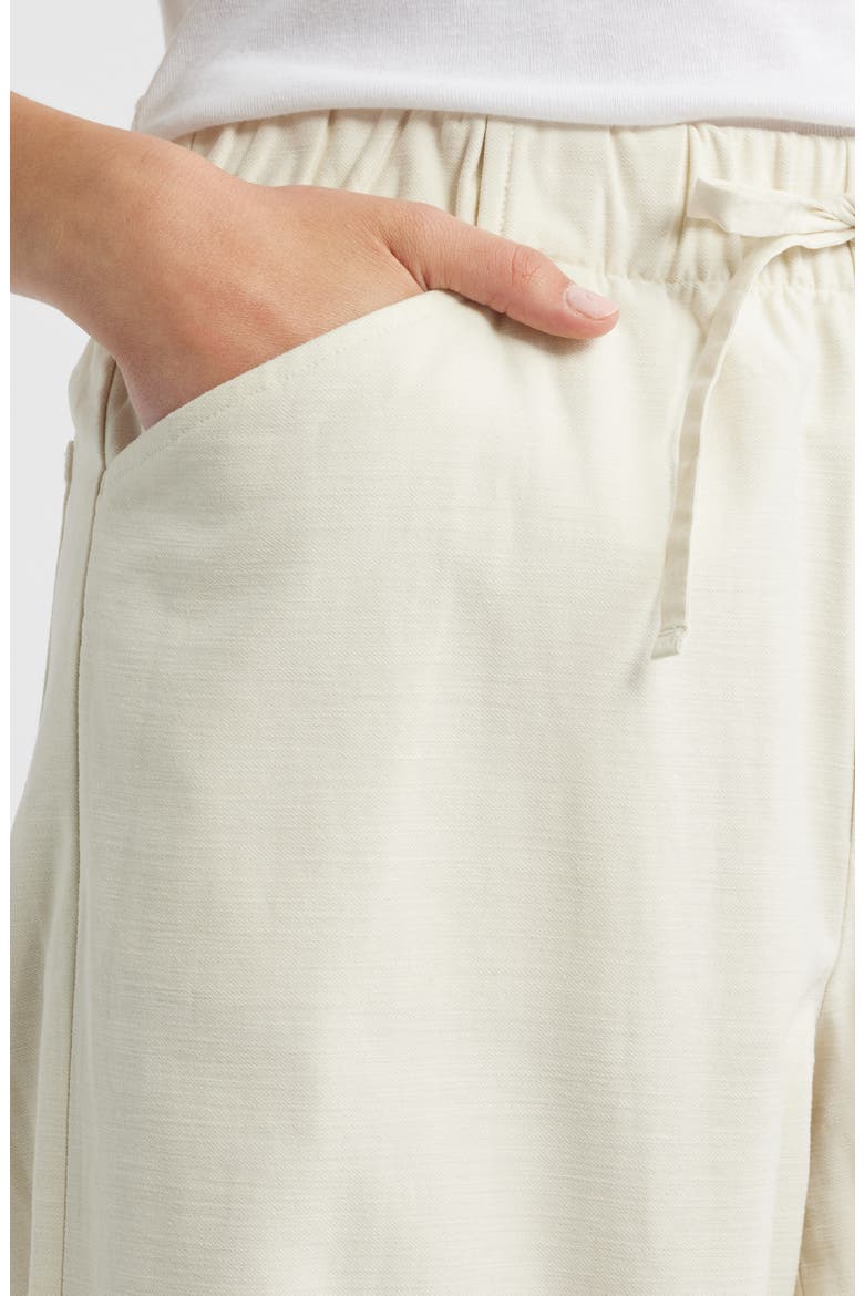 Cleo Wide Leg Cotton Drawstring Pants, Alternate, color, IVORY