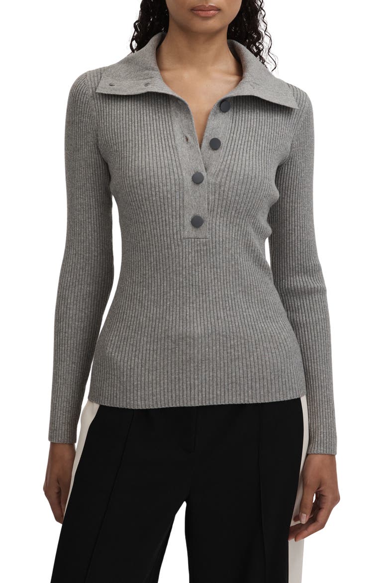 Maia Rib Cardigan, Main, color, GREY