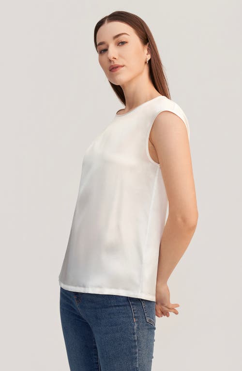 LILYSILK LILYSILK BASIC CAP SLEEVES SILK TEE 