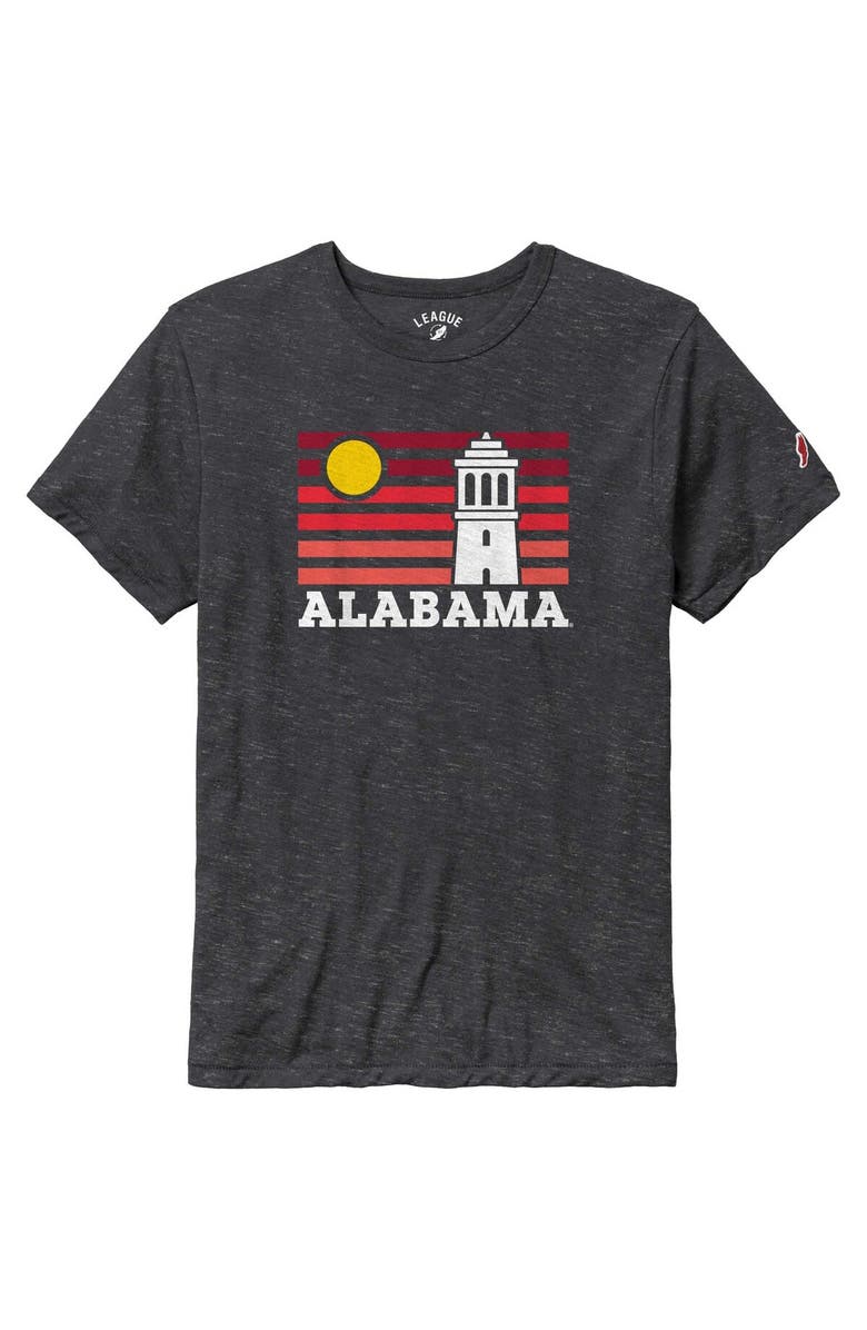 LEAGUE COLLEGIATE WEAR Men's League Collegiate Wear Heather Charcoal Alabama Crimson Tide Hyper Local Victory Falls Tri-Blend T-Shirt, Main, color, Heather Charcoal