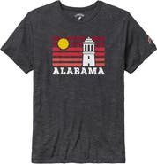 LEAGUE COLLEGIATE WEAR Men's League Collegiate Wear Heather Charcoal Alabama Crimson Tide Hyper Local Victory Falls Tri-Blend T-Shirt