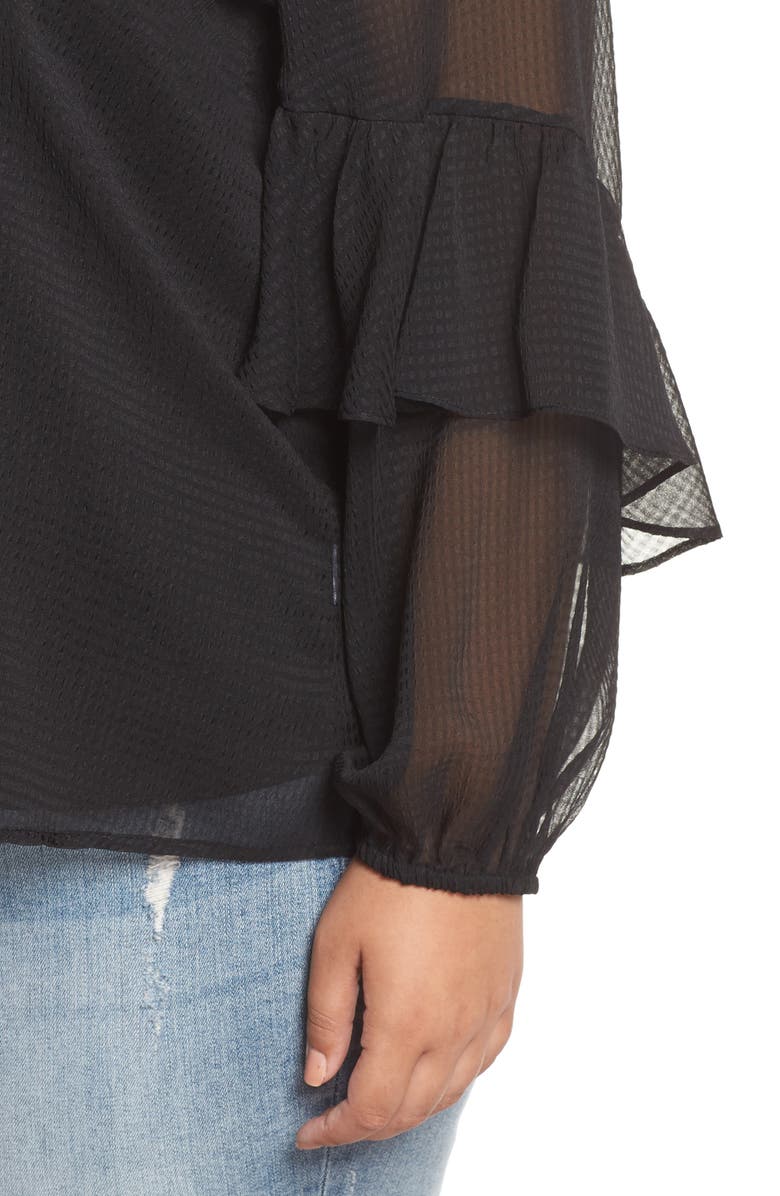 1.STATE Check Tie Neck Blouse, Alternate, color, 