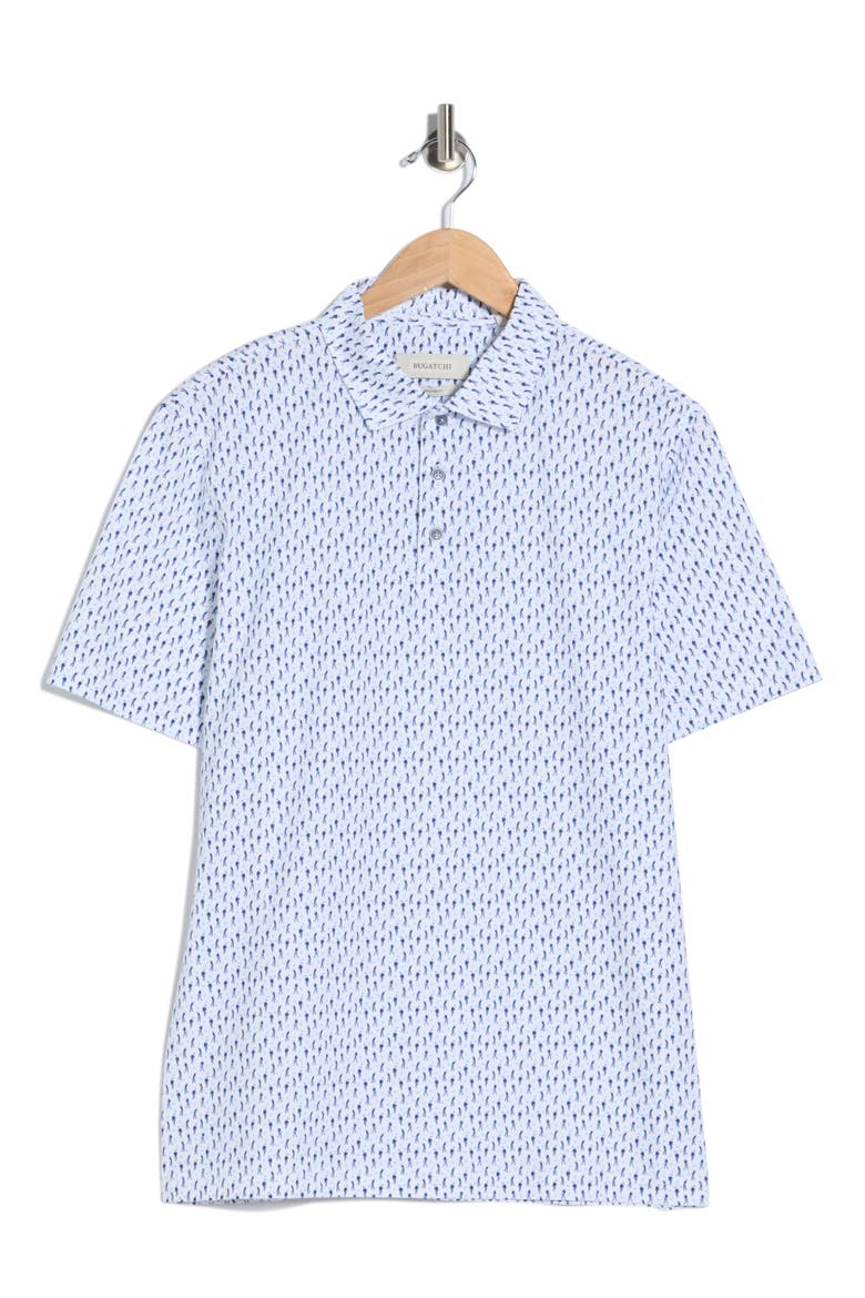 OoohCotton® Golf Print Polo, Alternate, color, ICE