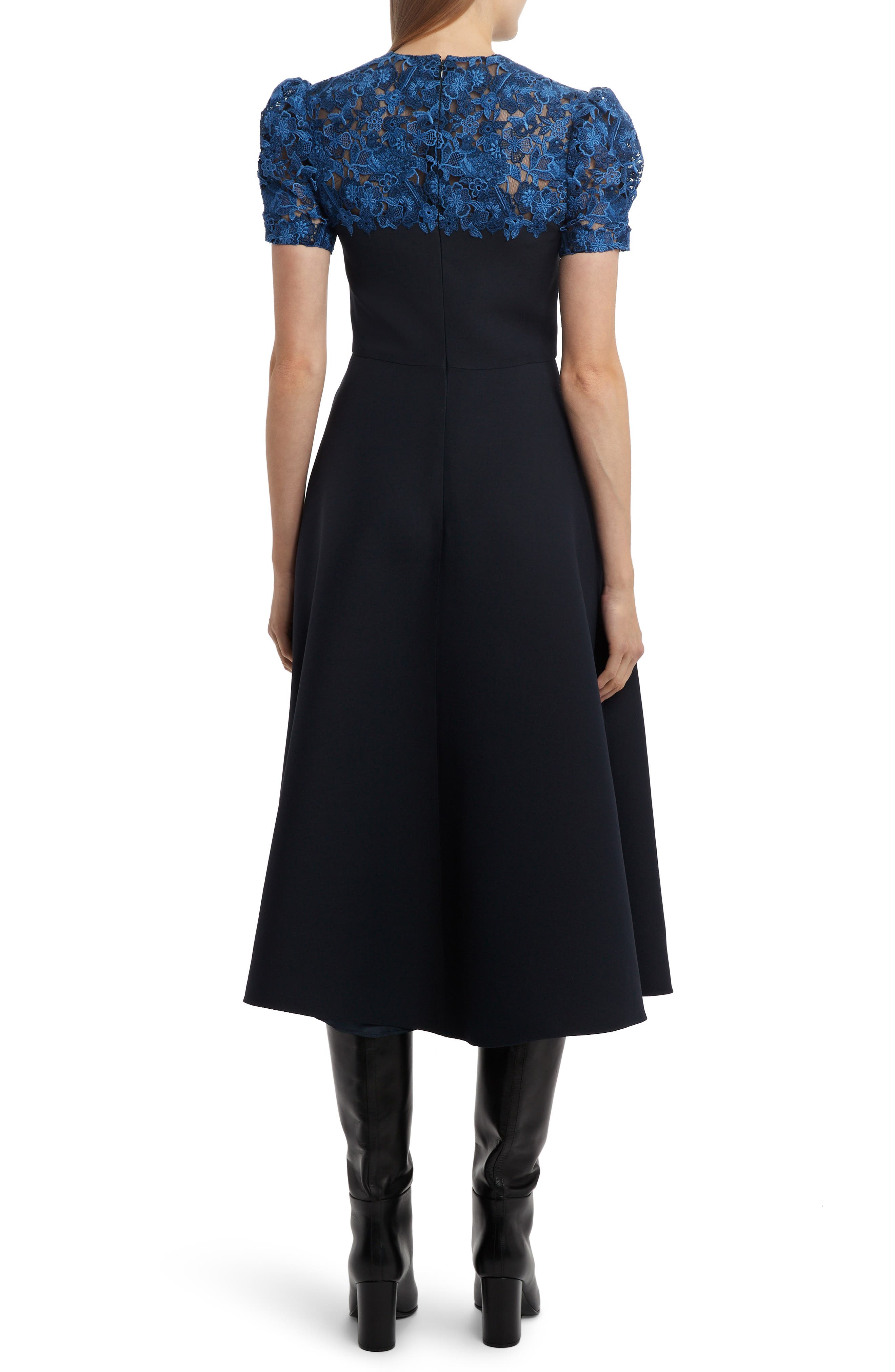 valentino-lace-yoke-fit-flare-midi-dress-women-nordstromrack