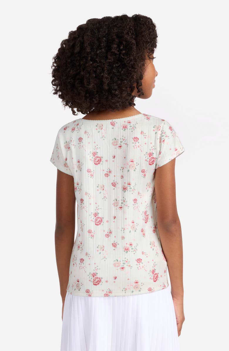 abercrombie kids Pointelle T-Shirt, Alternate, color, White